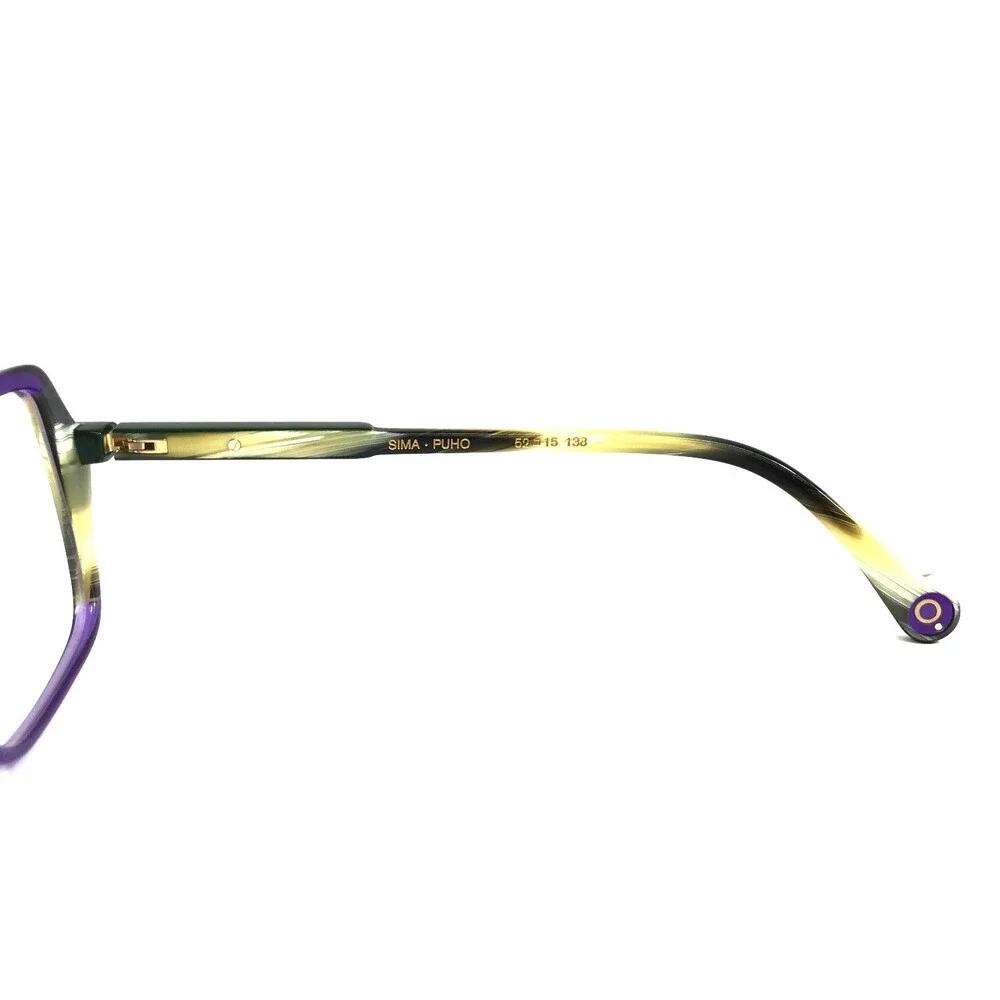Etnia Barcelona Eyeglasses Frames SIMA PUHO Purple Horn Square 52-15-138